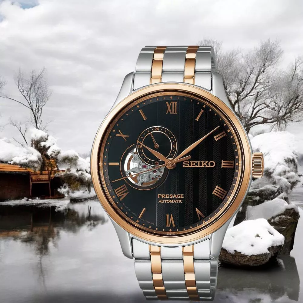 (聊聊甜甜價) SEIKO 精工 Presage 日式庭園開芯機械錶 男錶 手錶-41mm_4R39-00W0L.SSA466J1_sk043