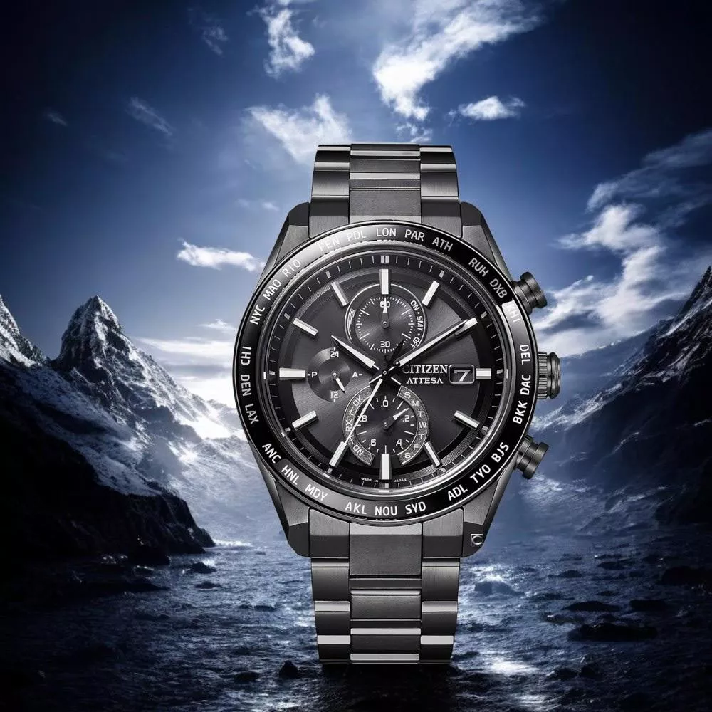 (聊聊甜甜價)  CITIZEN 星辰 ATTESA 鈦金屬全球電波光動能腕錶 男錶 手錶-42mm AT8294-59E