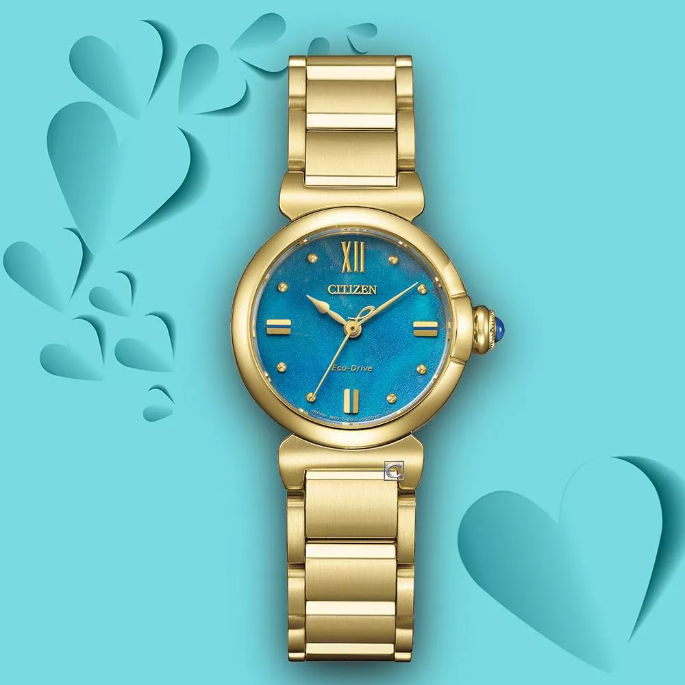 (聊聊甜甜價)  CITIZEN 星辰 L ROUND系列 生命之泉 光動能腕錶 女錶 手錶-26mm EM1133-85L