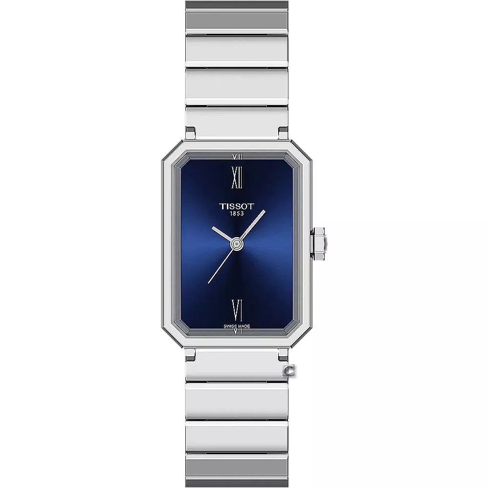 TISSOT 天梭 官方授權 SRV系列 復古簡約方型腕錶-30x21,8mm藍 T1601101104300 TISSOT 天梭 官方授權 SRV系列 復古簡約方型腕錶-30x21,8mm藍 T1601101104300