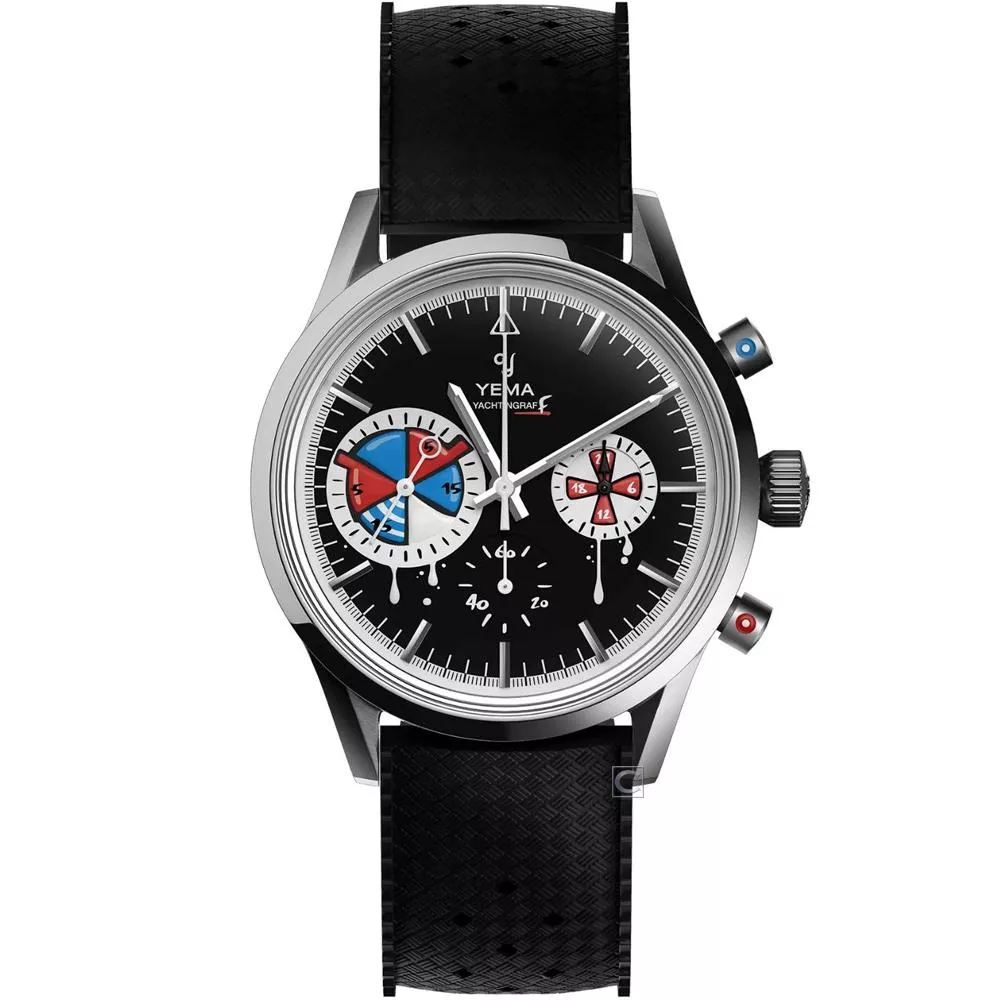 YEMA 野馬 Yachtingraff seconde  seconde  聯名計時腕錶-YMHF1588-ATPS