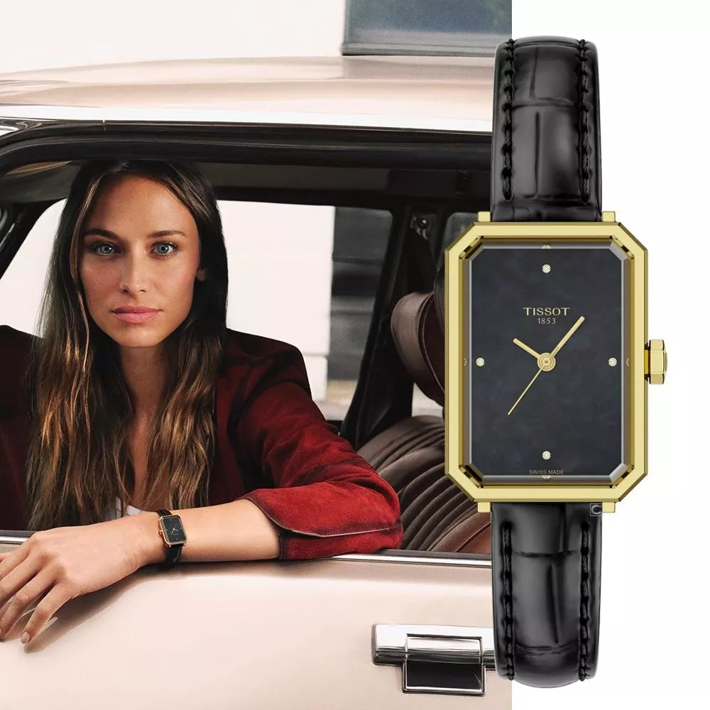 TISSOT 天梭錶 官方授權  SRV系列 復古簡約方型腕錶 女錶 手錶-30x21,8mm-T1601103612600