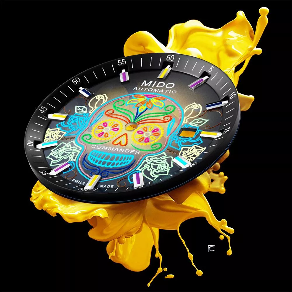 MIDO 美度 Commander Gradient Catrines 墨西哥亡靈節特別版腕錶套組-40mm M0214071141104