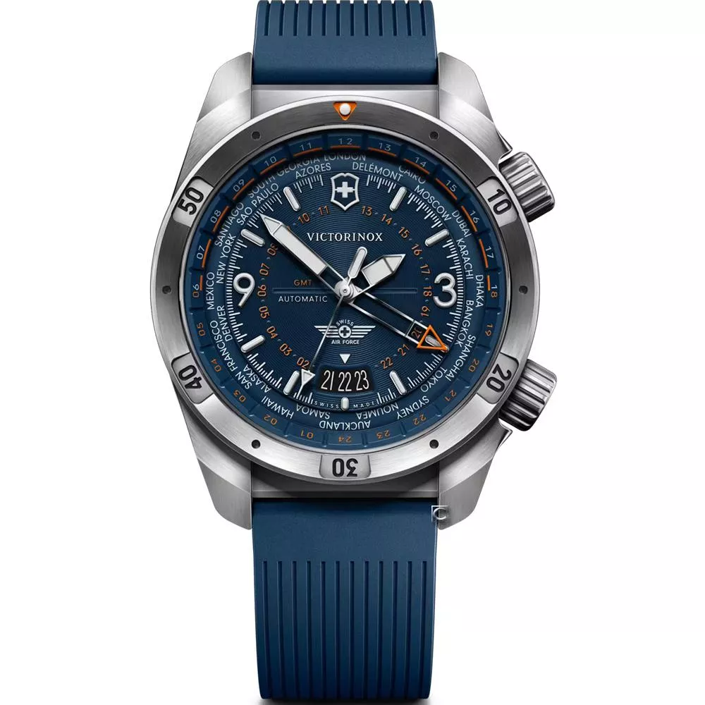 (聊聊甜甜價) VICTORINOX 瑞士維氏 Air Pro GMT Automatic 機械腕錶 男錶 手錶-43mm VISA-242003