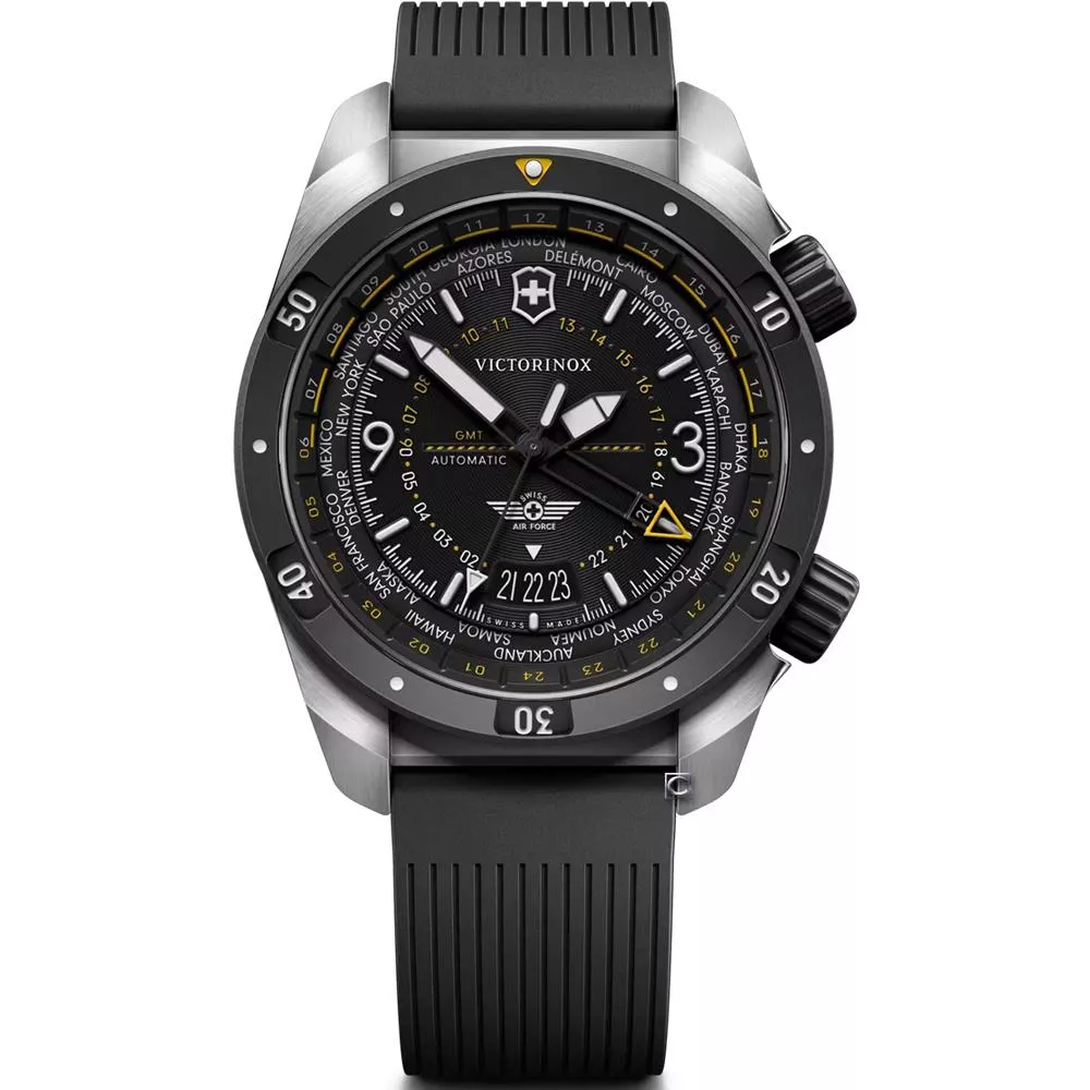 (聊聊甜甜價)  VICTORINOX 瑞士維氏 Air Pro GMT Automatic 機械腕錶 男錶 手錶-43mm VISA-242005