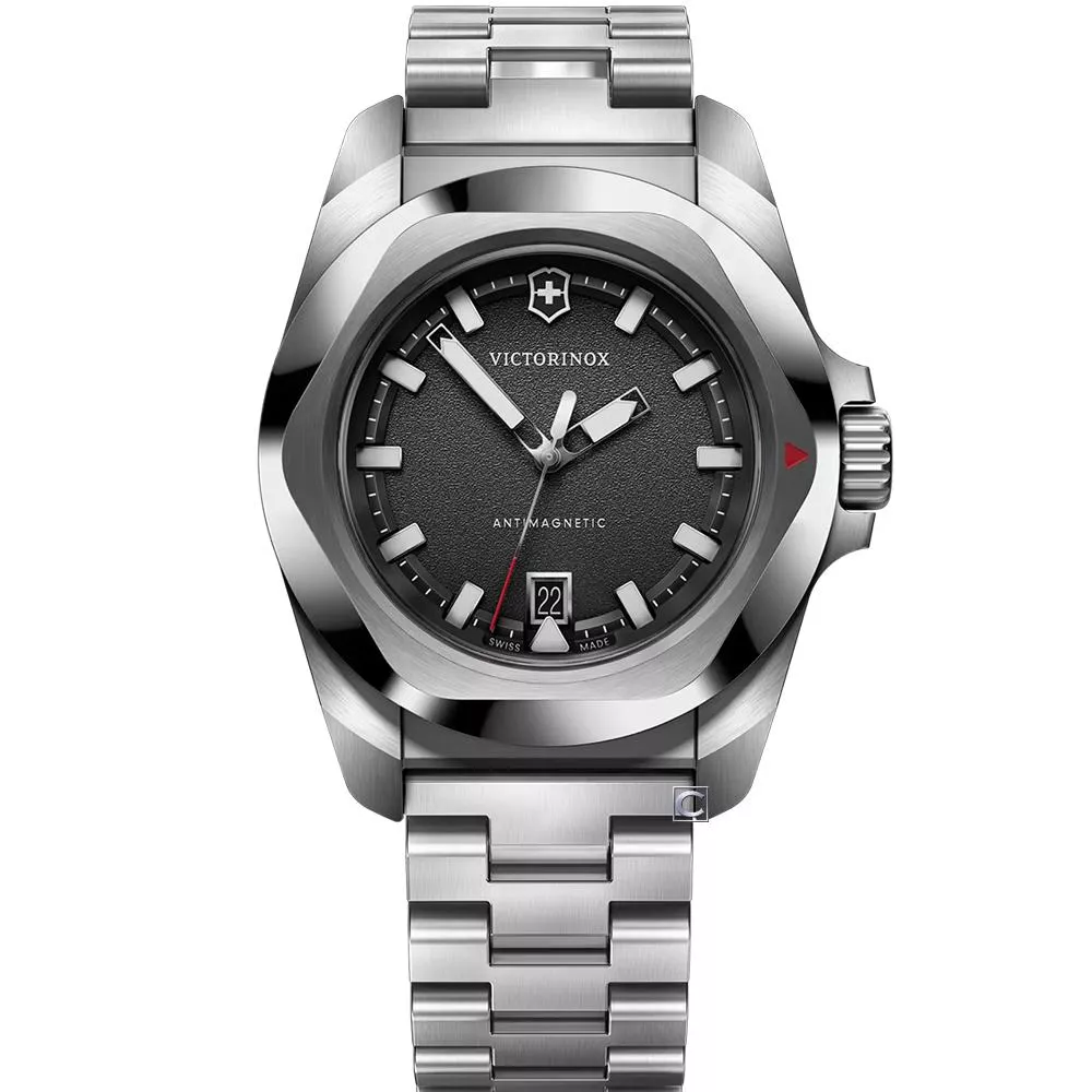 (聊聊甜甜價) VICTORINOX 瑞士維氏 I.N.O.X. 200米石英潛水錶 男錶 手錶-41mm黑x鋼帶款 VISA-242030