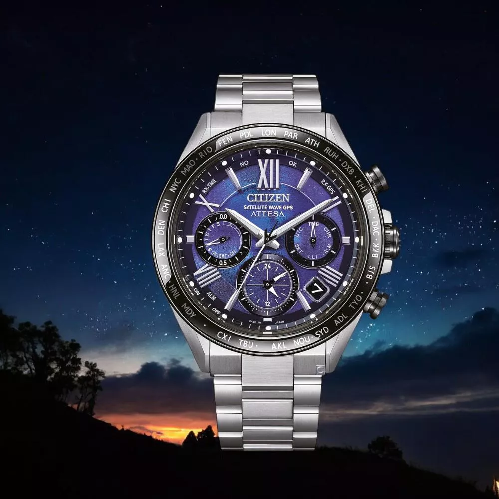 CITIZEN 星辰錶 ATTESA UNITE with BLUE 系列  GPS衛星對時 男錶 手錶-CC4075-50L