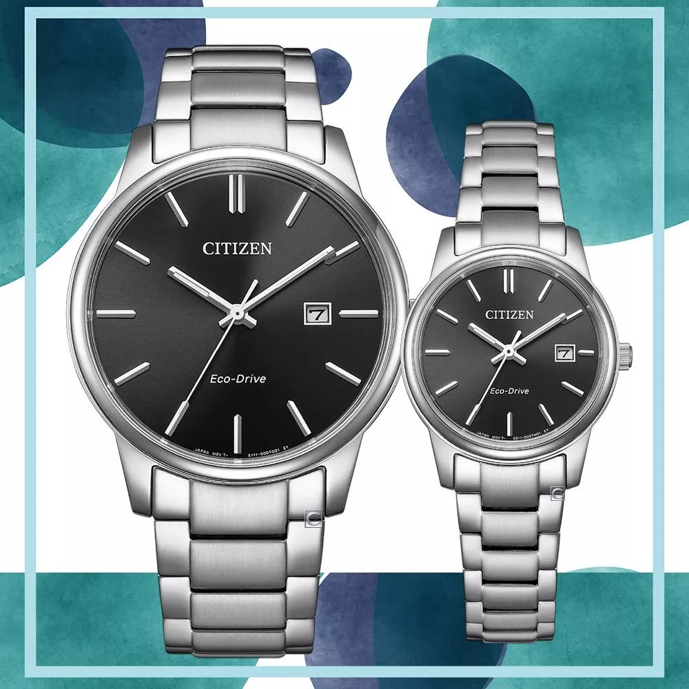 (聊聊甜甜價) CITIZEN 星辰 光動能 簡約百搭大三針 情人對錶 禮物-BM6978-93E+EW2318-90E
