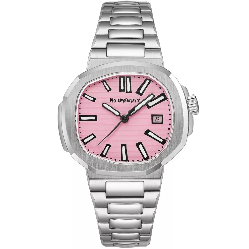 NO IDENTITY 鷹鵡螺 邁阿密粉 機械錶 男錶 女錶 粉色-PP40SS002PK1