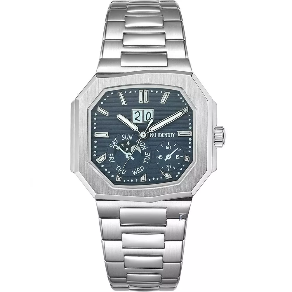 NO IDENTITY 金鸚 Cubitus-經典藍 不鏽鋼款 腕錶 男錶 手錶-PP43SS040BU1