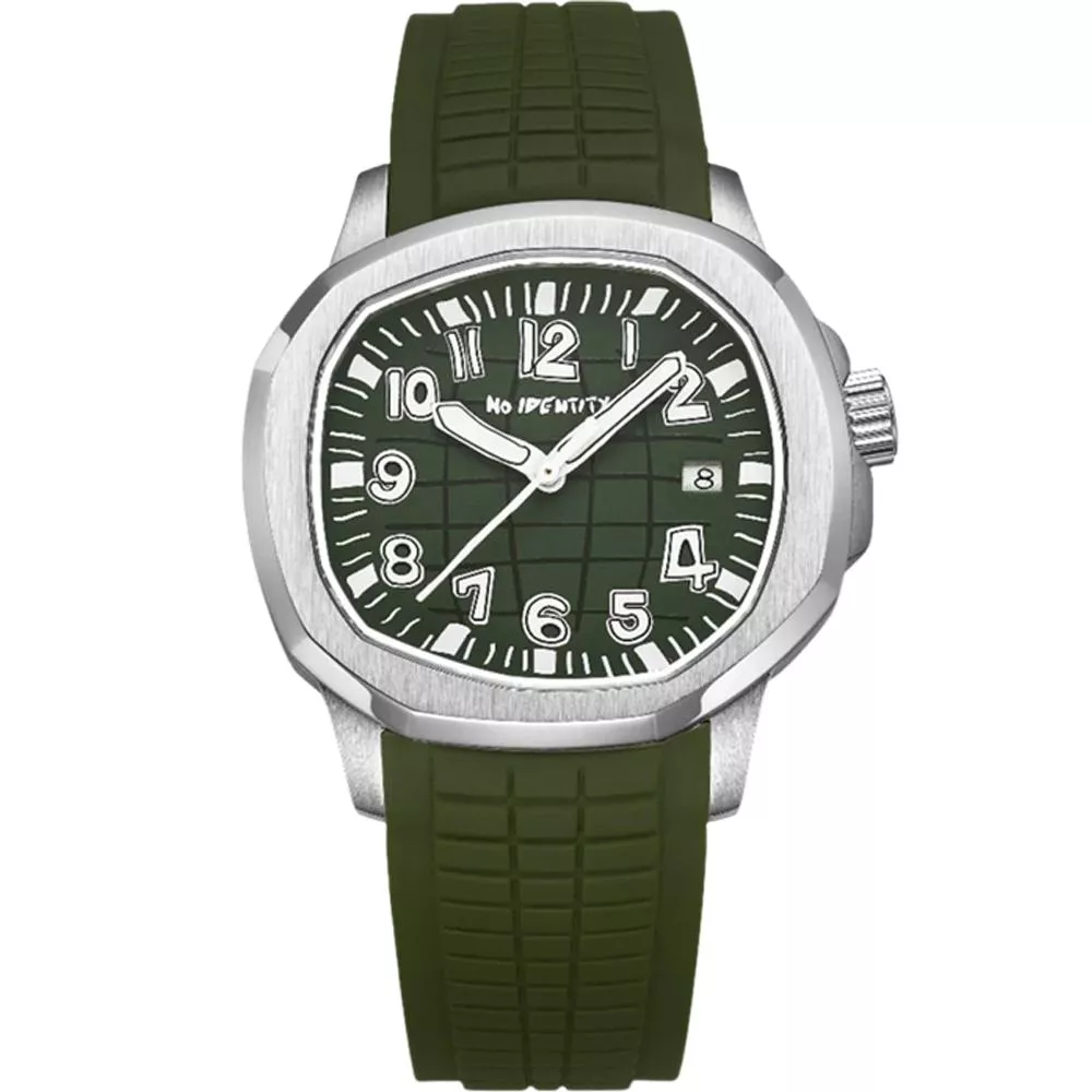 NO IDENTITY 金鸚 手雷 牛油果綠 機械錶 男錶 女錶 手錶-PP40SS007AG1