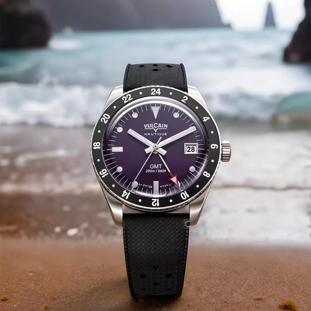 VULCAIN 窩路堅 潛水員系列 GMT 限量版 自動上鍊 機械錶-680174A17.BAR200