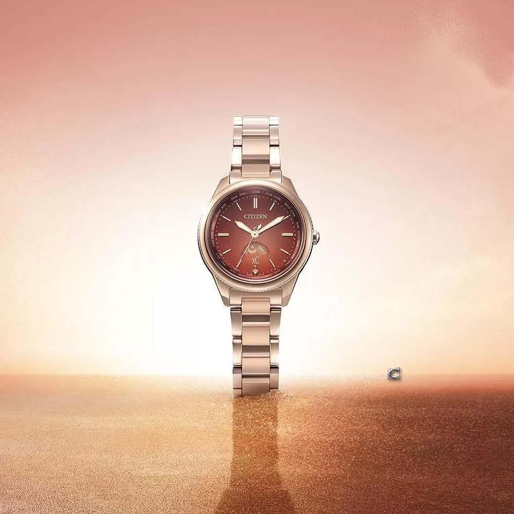 (聊聊甜甜價) CITIZEN 星辰錶  xC 大地系列赤土沙丘 鈦金屬 電波錶 女錶 手錶-29mm EE1004-73W