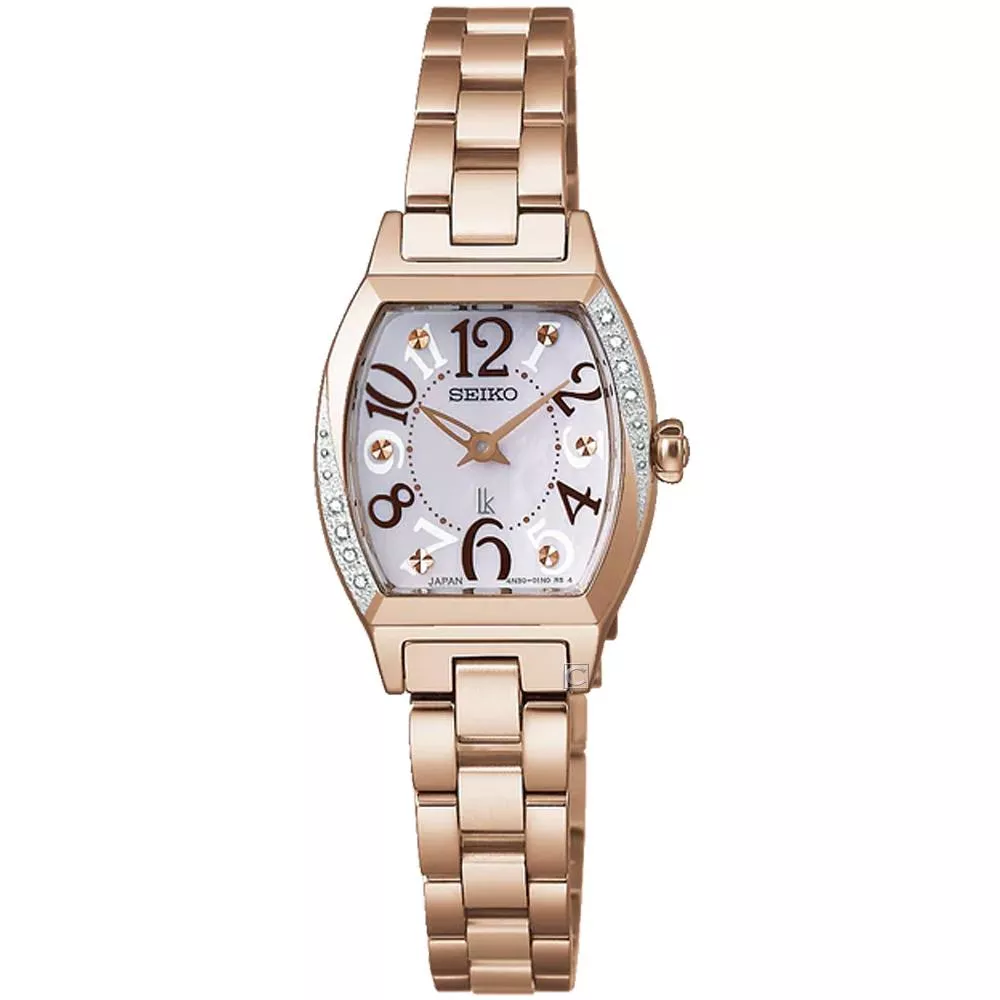 SEIKO 精工錶  LUKIA 幸運四葉草 酒桶型 珍珠貝 女錶 手錶-4N30-01D0K，SSWA016J_SK043