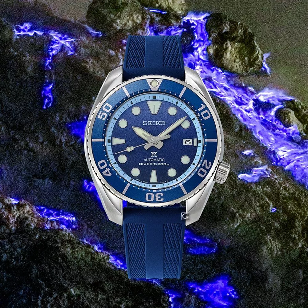 (聊聊甜甜價) SEIKO 精工 Prospex 印尼藍色火焰 200米潛水機械錶 男錶 手錶-45mm 6R35-03N0B.SPB543J1_sk043