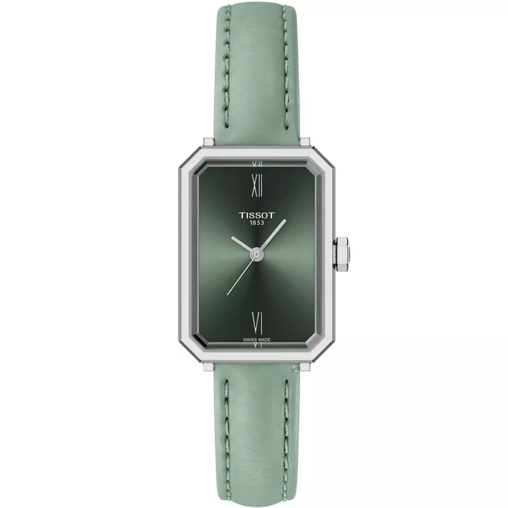 TISSOT 天梭 官方授權  SRV系列 復古簡約方型腕錶 女錶 手錶-30x21,8mm T1601101609300