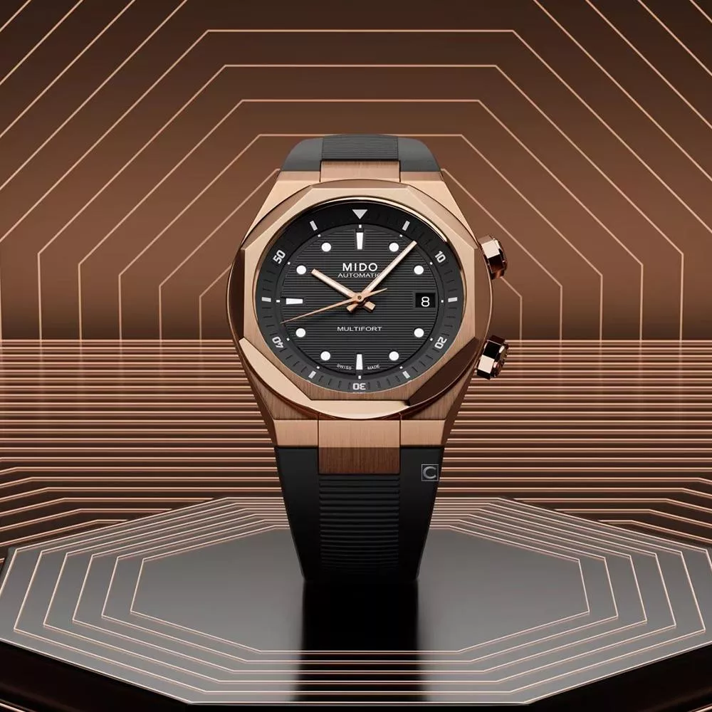 MIDO 美度錶 Multifort 8 Two Crowns 機械腕錶 男錶 手錶 玫瑰金色-40mm M0475073705100