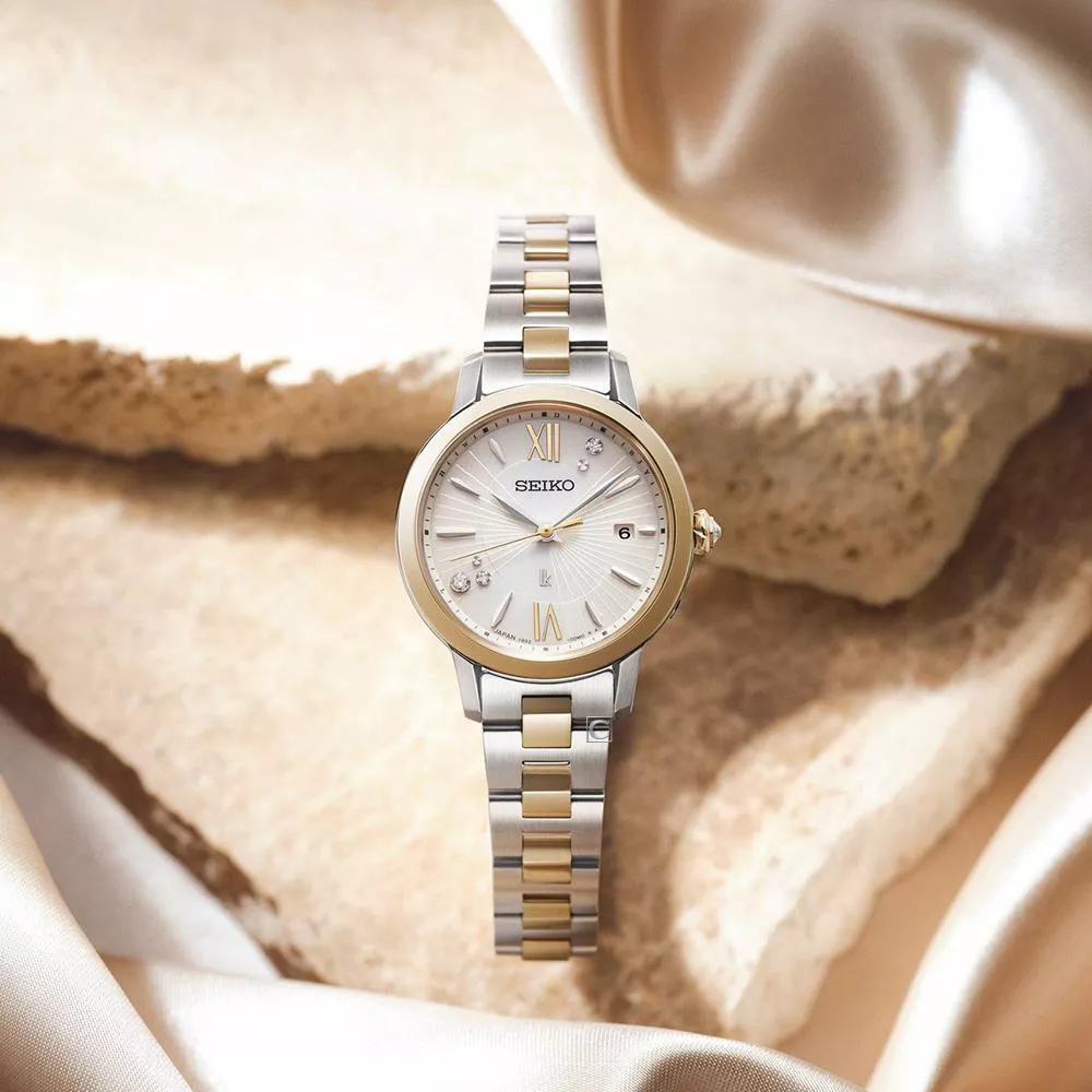 SEIKO 精工錶 LUKIA 聯名限量 星月夜 太陽能腕錶 電波錶 女錶-1B32-0BG0KS.SSVW242J