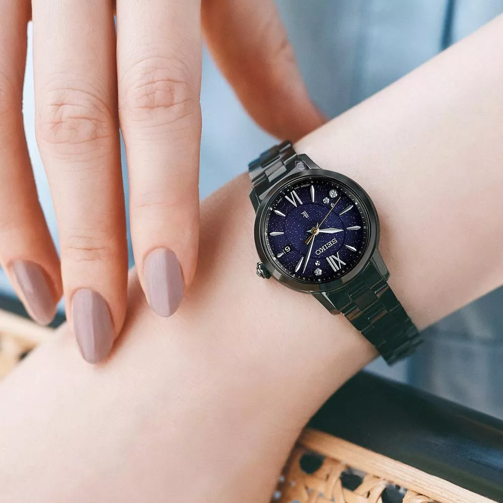 (聊聊甜甜價) SEIKO 精工錶 LUKIA 聯名限量 星月夜 太陽能腕錶 電波錶 女錶-1B32-0BG0B.SSVW241J_SK043