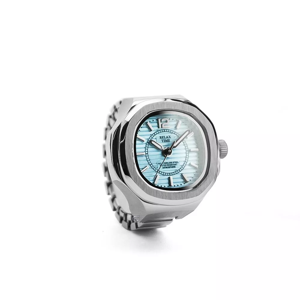 RELAX TIME 方形戒指錶-湖水方形 (RT-P-02)