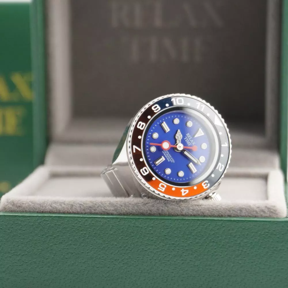 RELAX TIME 水鬼戒指錶-紅藍圈水鬼 (RT-R-05)