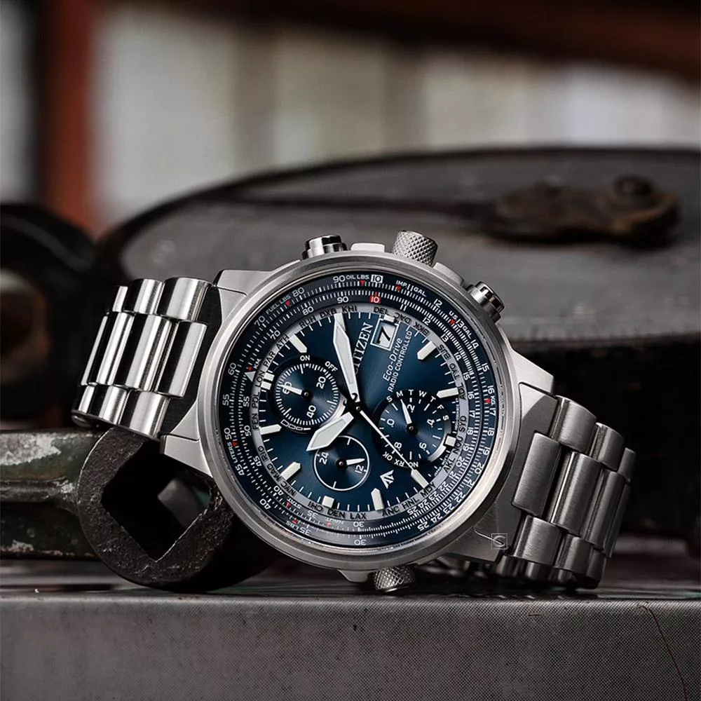 CITIZEN 星辰錶 PROMASTER Sky 光動能全球電波時計飛行錶款 男錶 手錶-AT8300-58L
