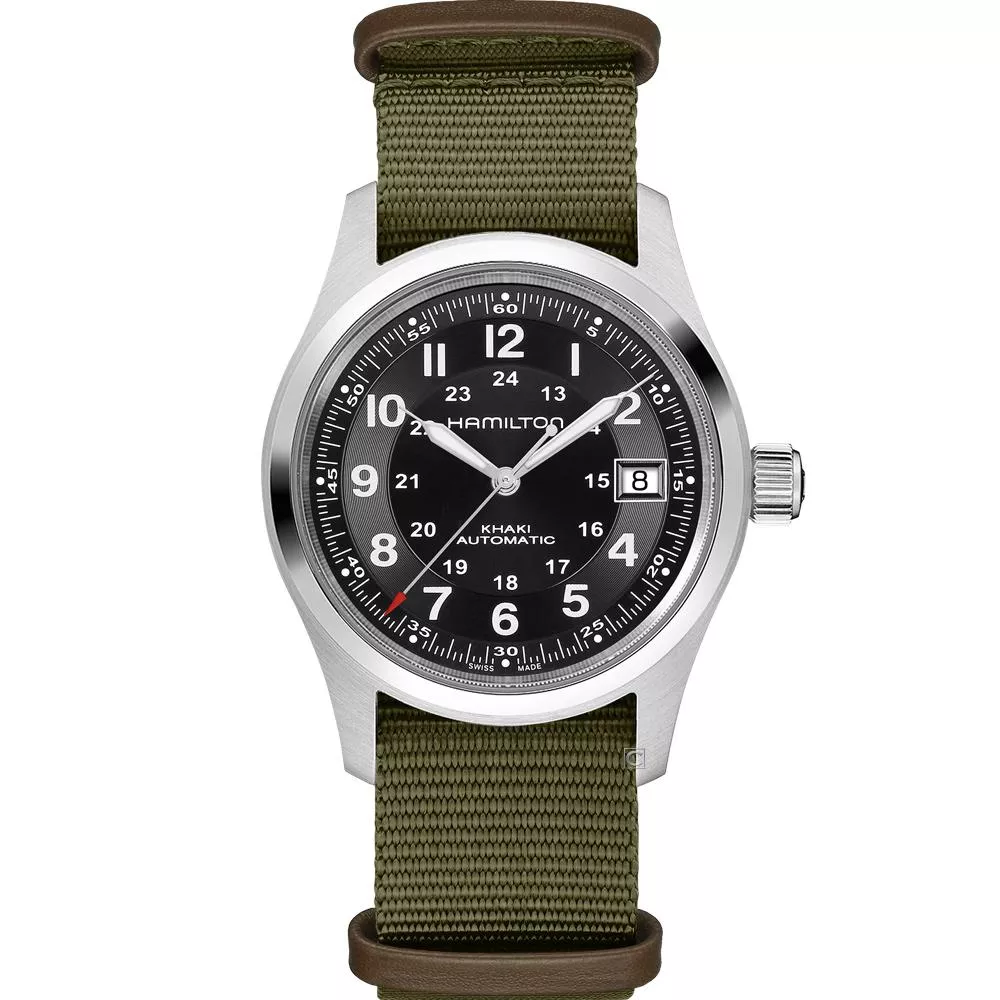 Hamilton 漢米爾頓 卡其野戰系列 38MM 決勝時刻 自動上鍊機械腕錶-H70475930