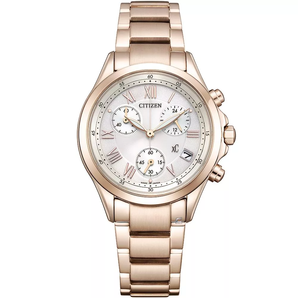 CITIZEN 星辰錶 xC系列 自信魅力 光動能 計時腕錶 女錶-FB1403-53A