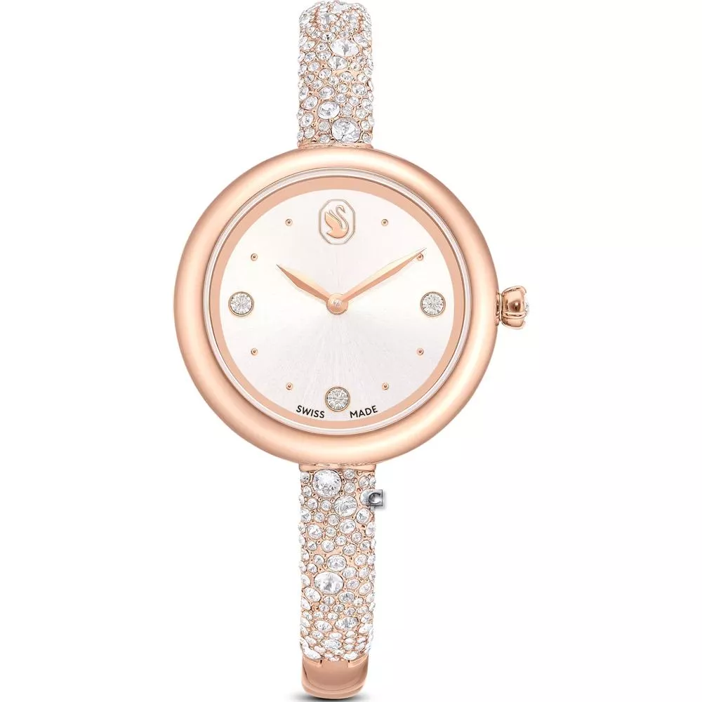 SWAROVSKI 施華洛世奇 Sublima bangle 閃耀手鐲式腕錶 女錶-28mm玫瑰金色 5734633