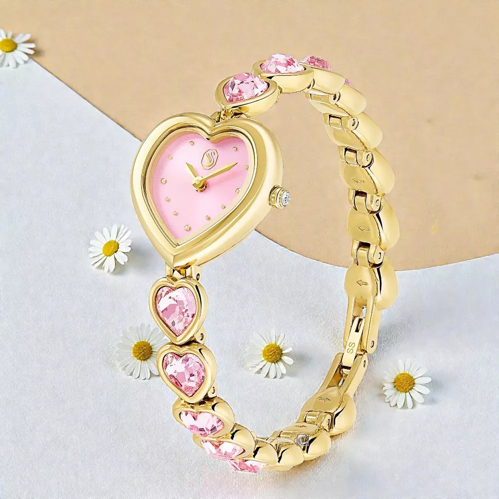 (聊聊甜甜價) SWAROVSKI 施華洛世奇 Idyllia Heart 心動時刻手鍊腕錶 女錶-22mm 5741519