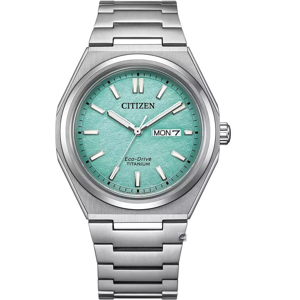 CITIZEN 星辰錶 Zenshin超級鈦 光動能腕錶 男錶 手錶-AW0130-85M/湖水藍39.5mm