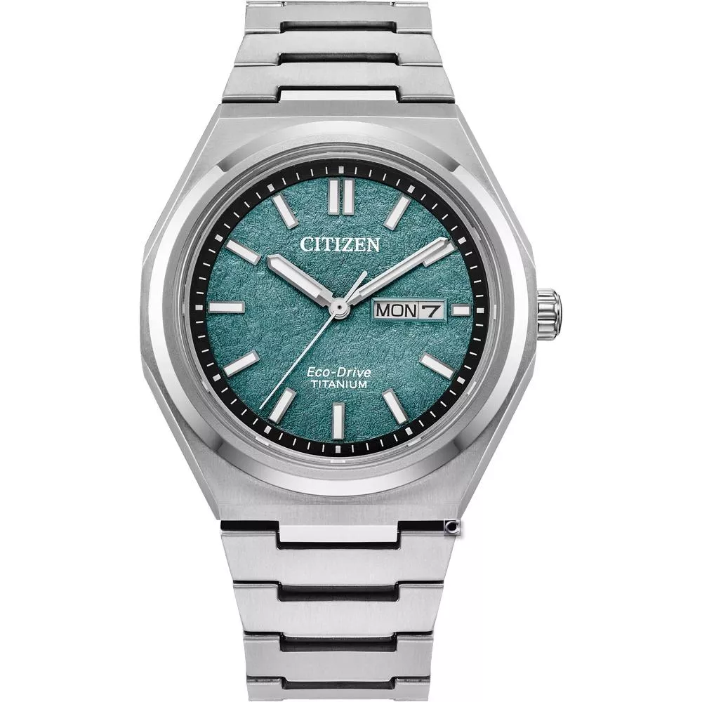 CITIZEN 星辰錶  Zenshin超級鈦 光動能腕錶 男錶 手錶-AW0130-85X/綠39.5mm
