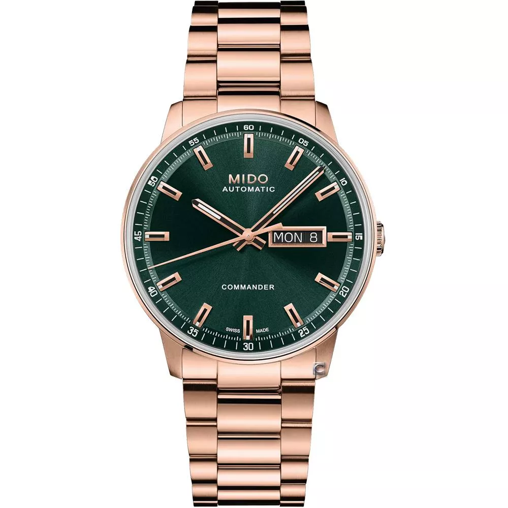 MIDO 美度錶 Commander Datoday 機械腕錶 男錶 手錶-M0214303309100/綠40mm