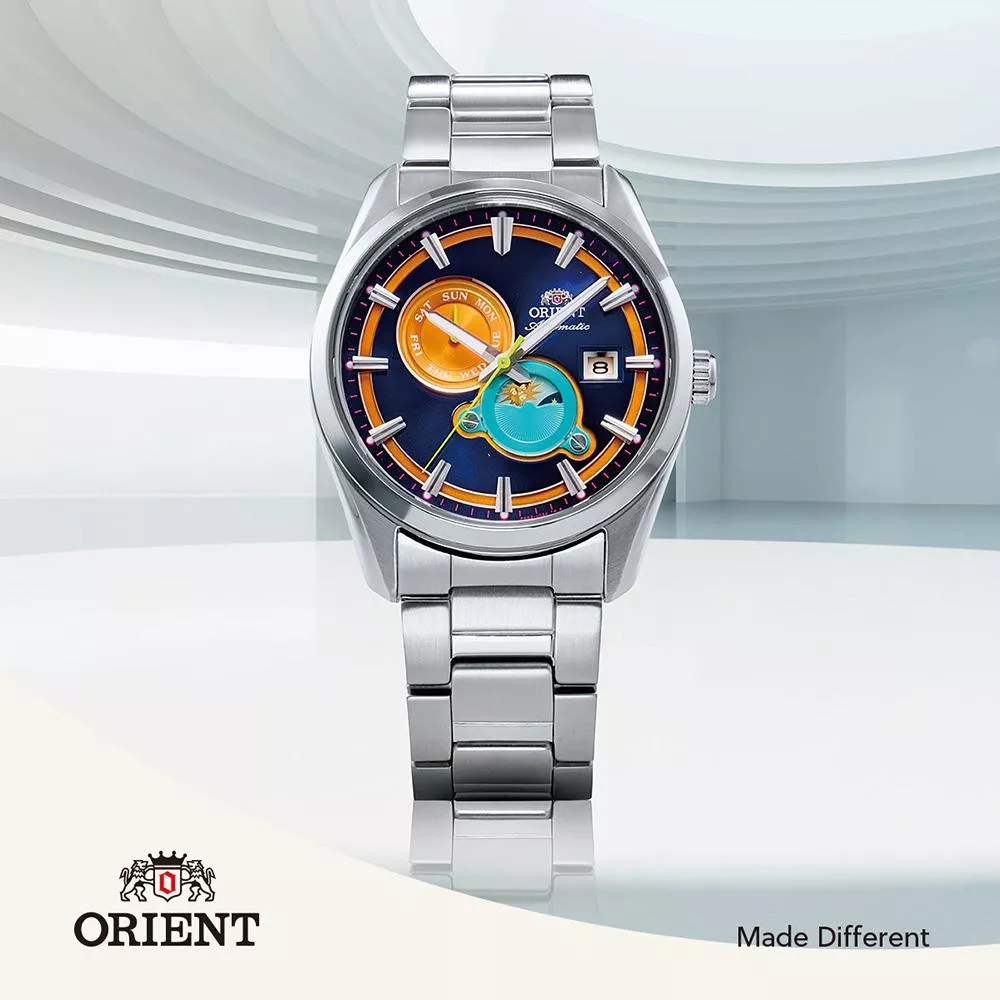 ORIENT 東方錶 SUN&MOON系列 晝夜顯示機械腕錶 男錶 手錶-RA-AK0316L/春夏限定款41.5mm