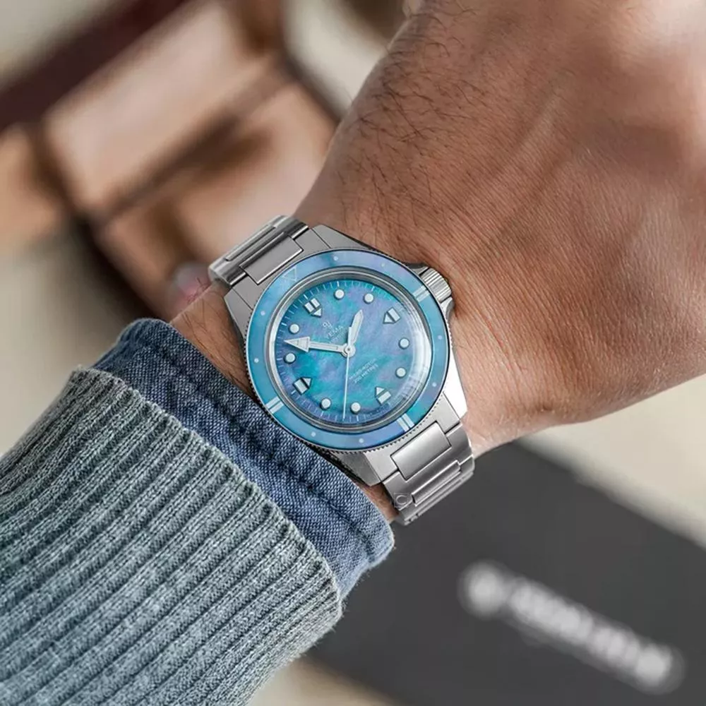 YEMA 野馬錶 Navygraf Pearl CMM.2 海軍藍 限量版 機械錶 手錶- 22.25.20.55.SNL.M