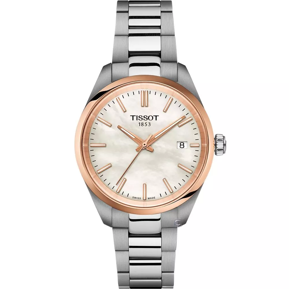 Tissot 天梭錶 PR 100 珍珠母貝 時尚腕錶 女錶 手錶-T1502102111100/34mm