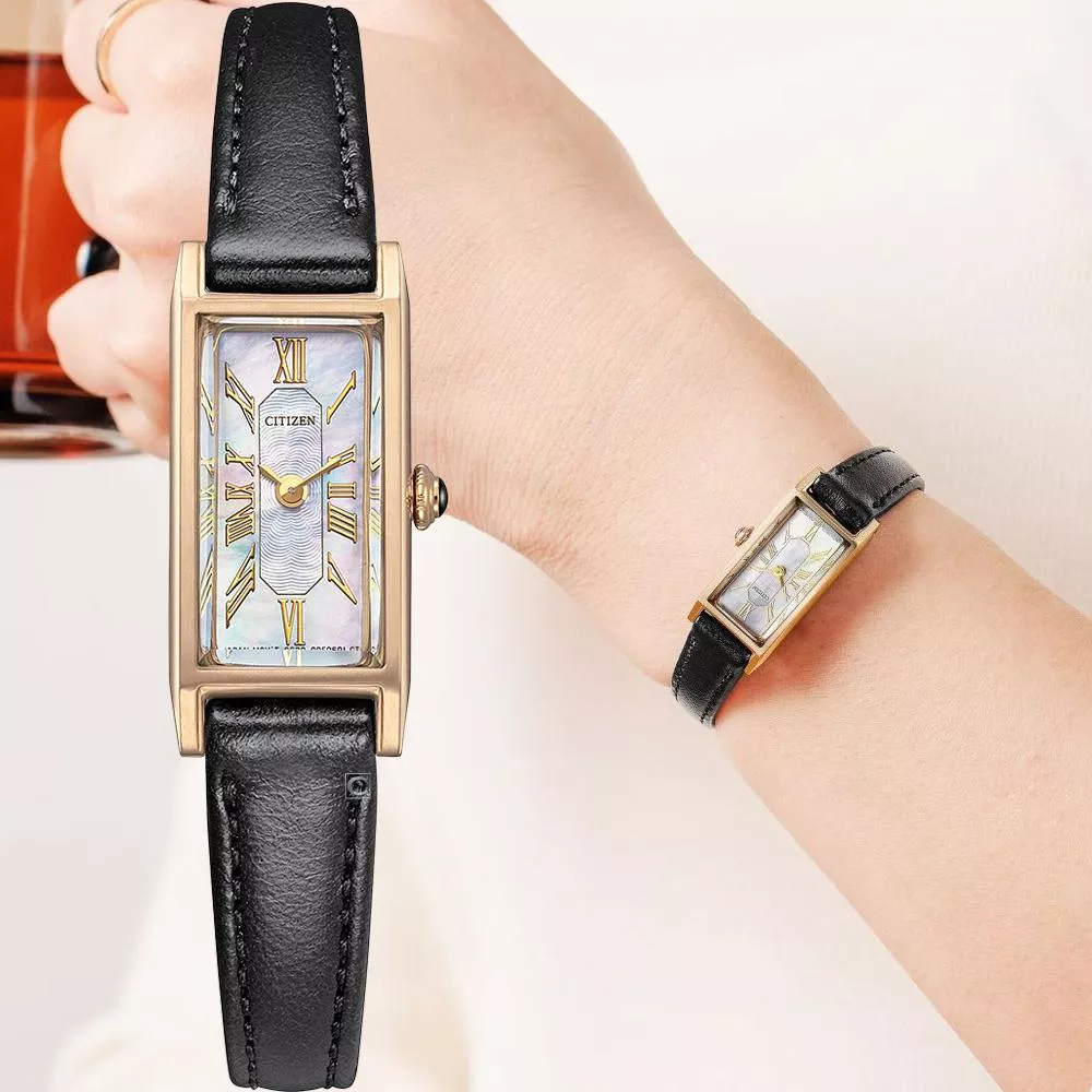 CITIZEN 星辰 限量 光動能 復古 LADY'S 時尚女錶 -14.3mm x30.7mm EG7043-33D