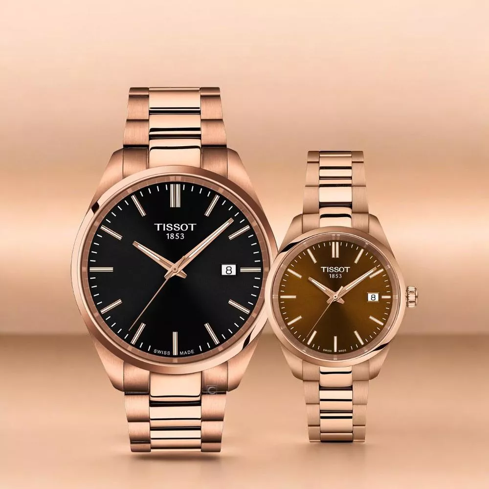 TISSOT 天梭錶 PR 100 簡約時尚對錶-T1504103305100+T1502103329100