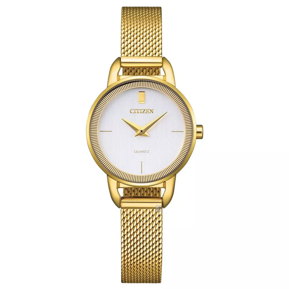 CITIZEN 星辰錶 極簡雅緻時尚女錶 手錶 金色-EZ7008-58A/26MM