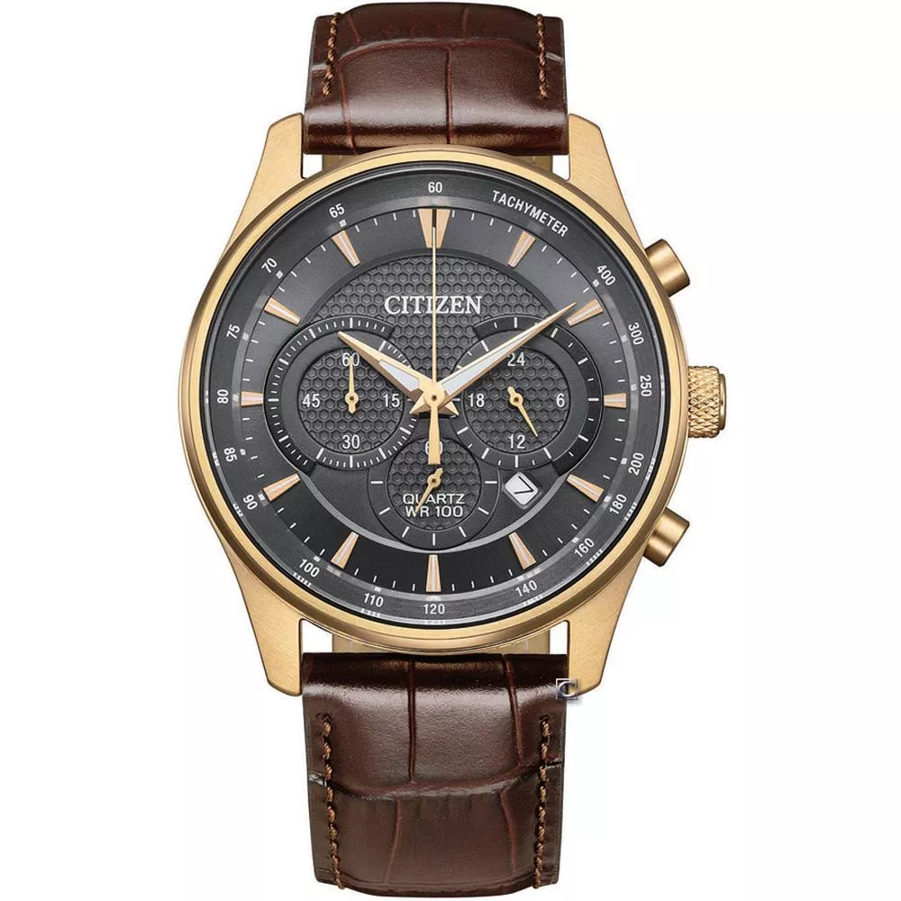 CITIZEN 星辰錶 Chronograph 三眼計時 時尚腕錶 男錶 手錶-42mm AN8193-02H