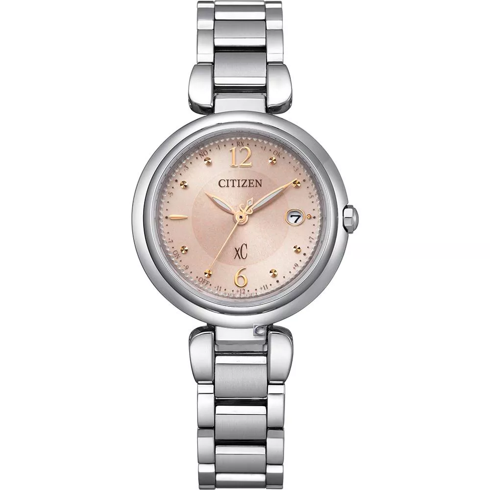 CITIZEN 星辰錶 xC Cross Sea 水之系列  鈦金屬 光動能電波錶 女錶-29mm ES9460-88W