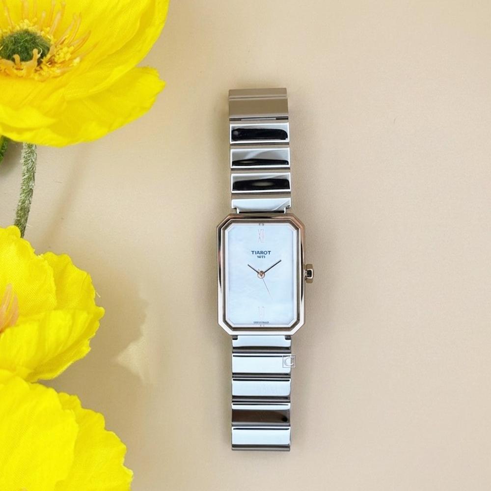 TISSOT 天梭 官方授權 SRV系列 幾何造型 方型腕錶 女錶 手錶-T1601102111300/30x21.8mm