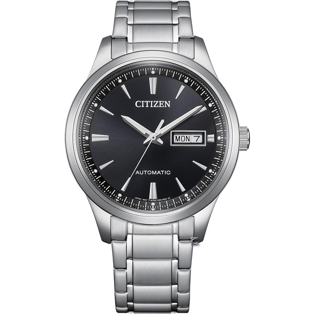 CITIZEN 星辰錶 Mechanical 簡約百搭機械腕錶 男錶 手錶-40mm黑 NY4060-51E