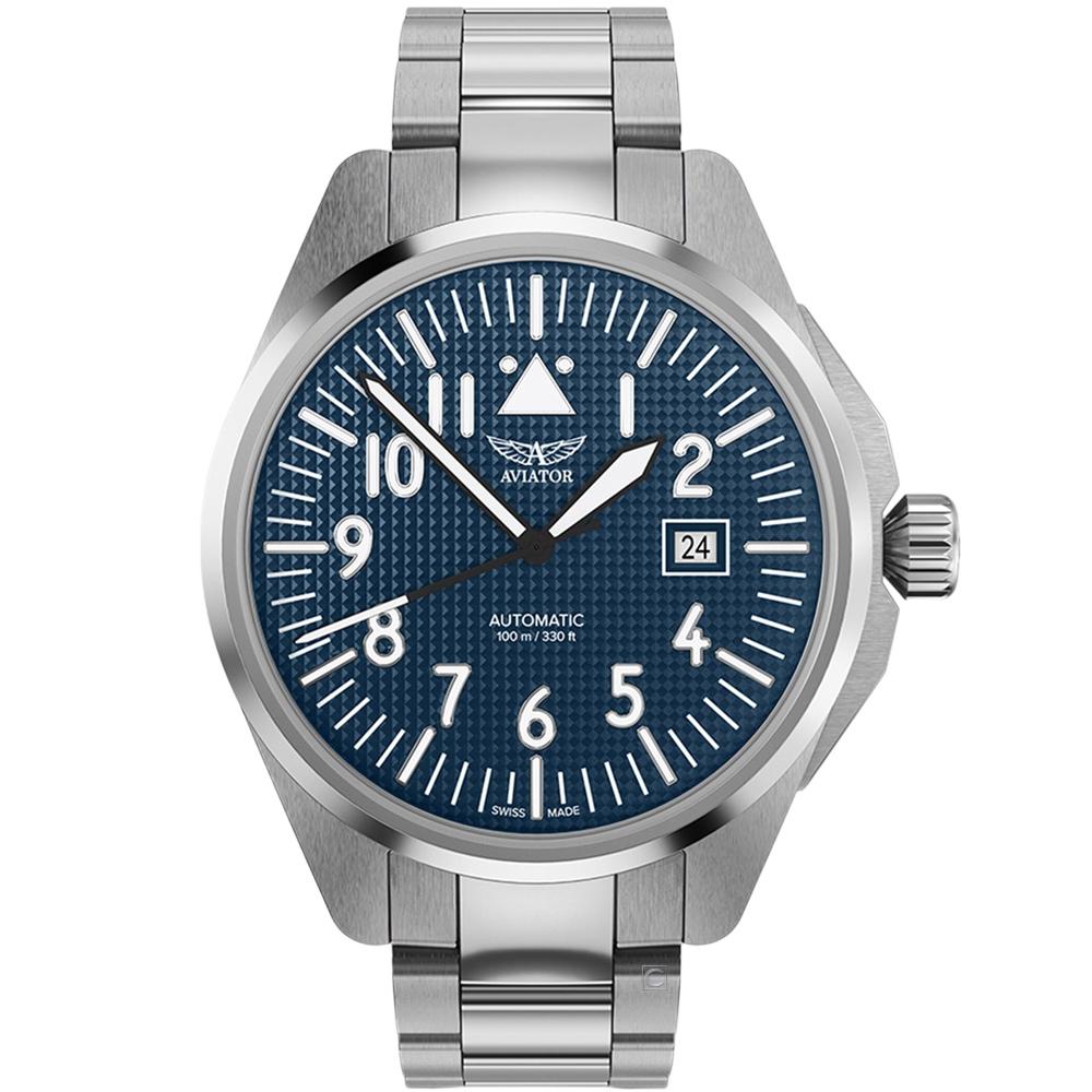 AVIATOR 飛行員 AIRACOBRA P43 飛行風格機械腕錶 男錶 手錶-V.3.39.0.334.5