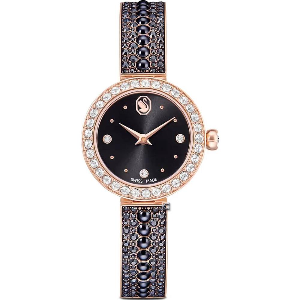 SWAROVSKI 施華洛世奇 Matrix 珍珠手鐲腕錶 女錶 手錶-26mm黑 5743697