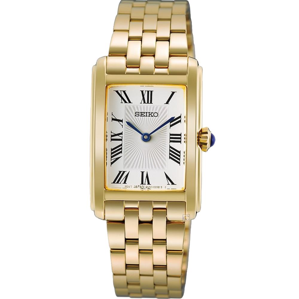 SEIKO 精工 CS系列 簡約方形 經典羅馬數字 時尚腕錶 女錶 手錶-4N30-00M0G.HGG001P1
