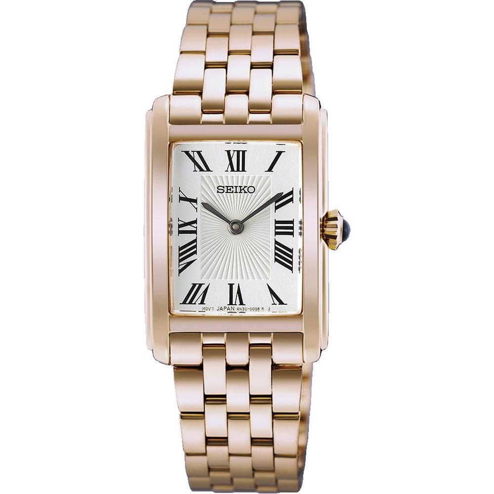 SEIKO 精工 CS系列 簡約方形 經典羅馬數字 時尚腕錶 女錶 手錶-4N30-00M0P.HGG002P1