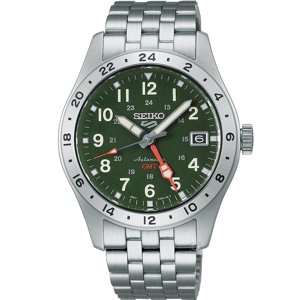 SEIKO 精工 5 Sports Field 系列 裝風格GMT機械錶 男錶 手錶-4R34-00C0G ，HDB001K1