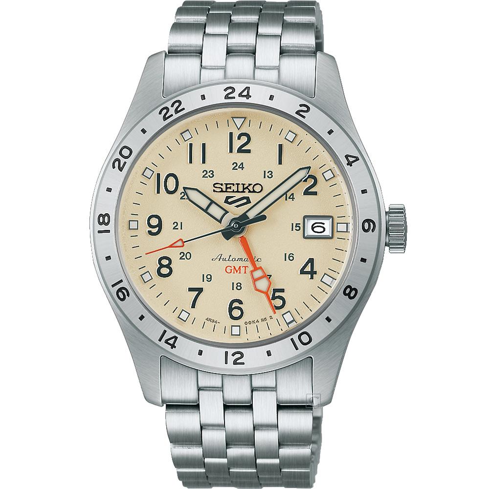 SEIKO 精工 5 Sports Field 系列 裝風格GMT機械錶 男錶 手錶-4R34-00C0S.HDB002