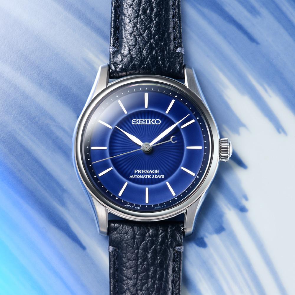 SEIKO 精工 Presage 145 週年紀念琉璃藍 有田燒機械腕錶 男錶-39.6mm藍 6R51-00F0B/HCC007J1